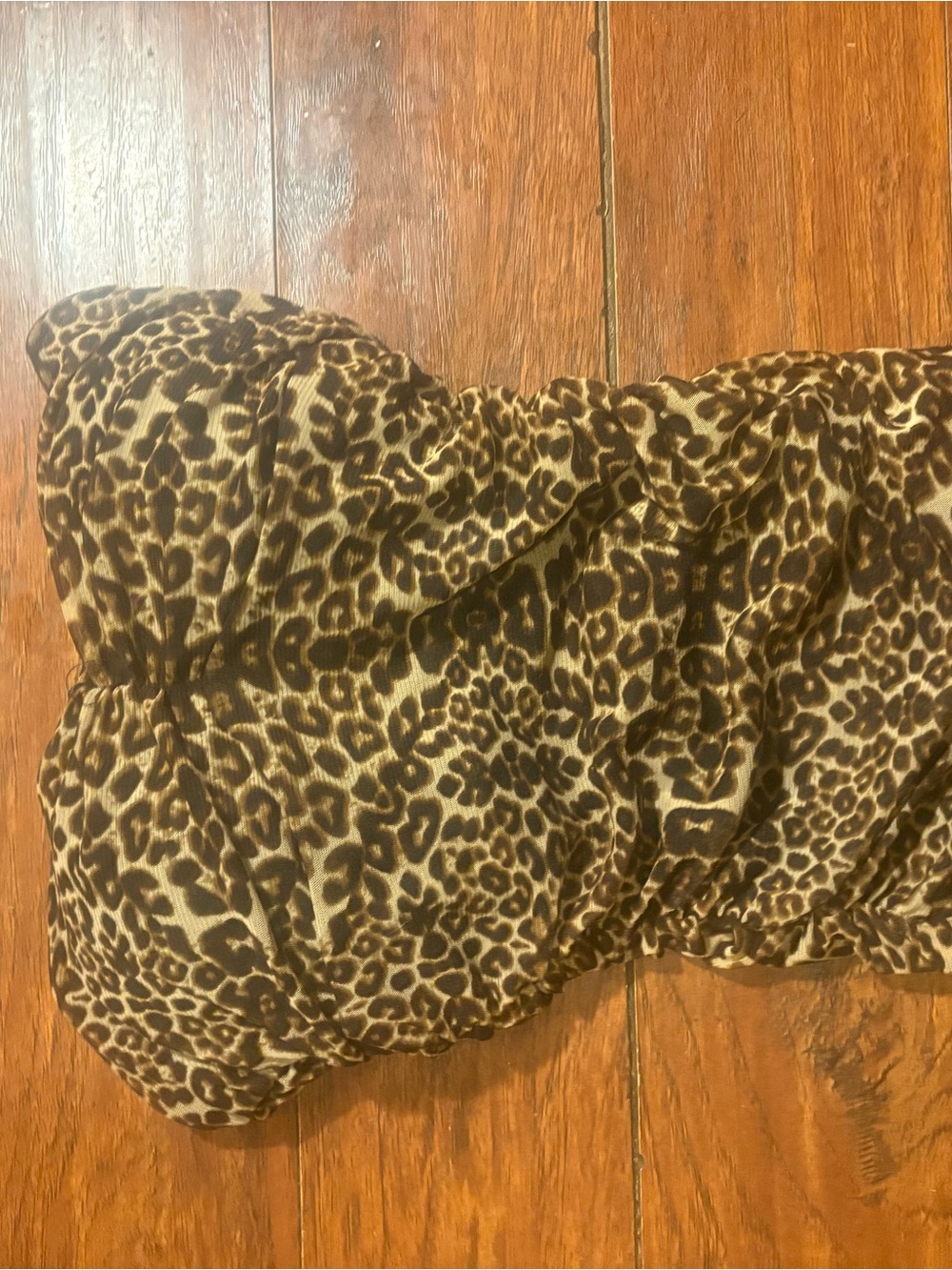 Strapless Leopard Print Bandeau Top